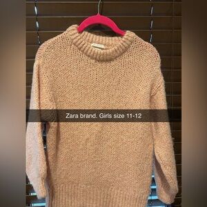 Girls size 11-12. Zara brand. Pink sweater.